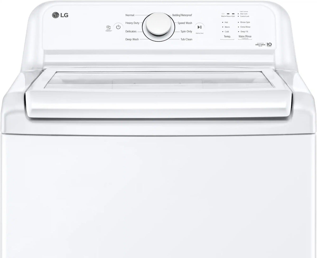 Package - LG - 4.1 Cu. Ft. High-Efficiency Top Load Washer with TurboDrum Technology and 7.3 Cu. Ft. Electric Dryer with Sensor Dry - White