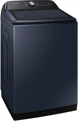 Package - Samsung - 5.4 Cu. Ft. High-Efficiency Smart Top Load Washer with Pet Care Solution and 7.4 Cu. Ft. Smart Gas Dryer with Steam and Pet Care Dry - Brushed Navy