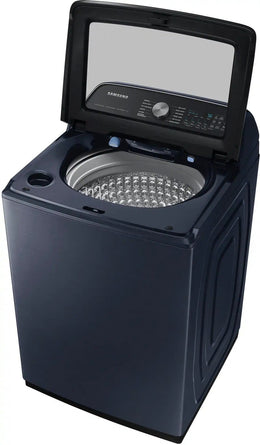Package - Samsung - 5.4 Cu. Ft. High-Efficiency Smart Top Load Washer with Pet Care Solution and 7.4 Cu. Ft. Smart Gas Dryer with Steam and Pet Care Dry - Brushed Navy