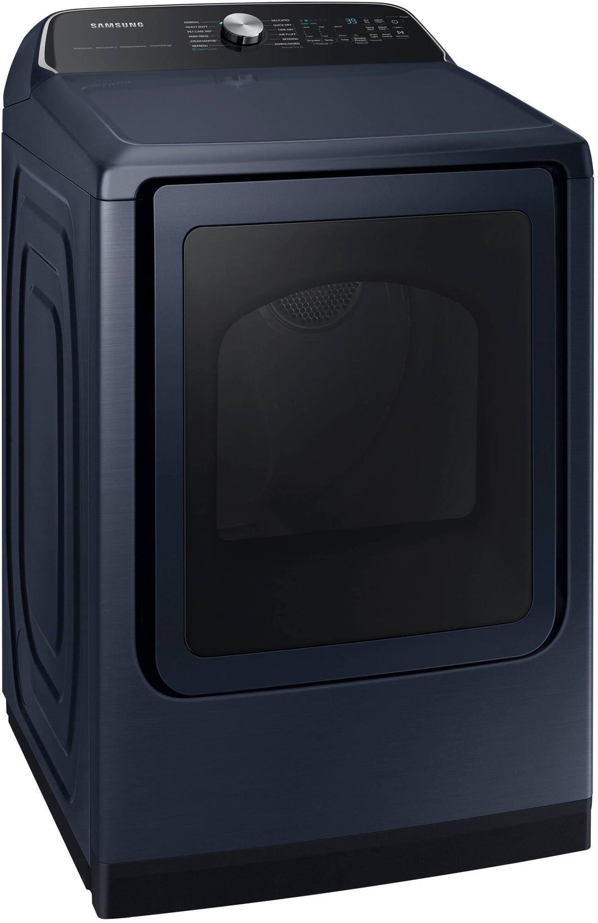 Package - Samsung - 5.4 Cu. Ft. High-Efficiency Smart Top Load Washer with Pet Care Solution and 7.4 Cu. Ft. Smart Gas Dryer with Steam and Pet Care Dry - Brushed Navy