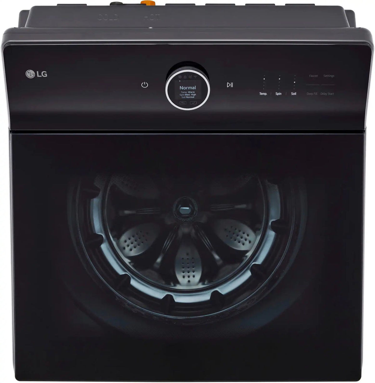 Package - LG - 5.5 Cu. Ft. High Efficiency Smart Top Load Washer with EasyUnload and 7.3 Cu. Ft. Smart Electric Dryer with Steam and EasyLoad Door - Matte Black