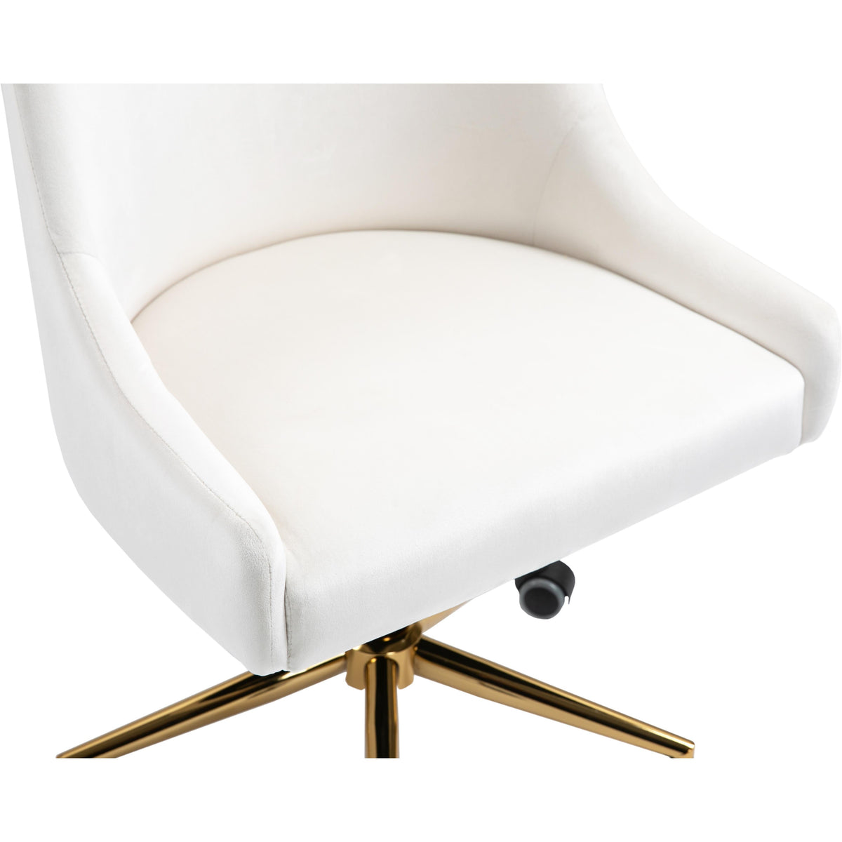 Meridian Karina Cream Velvet Office Chair
