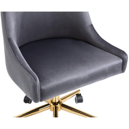 Meridian Karina Grey Velvet Office Chair