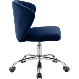 Meridian Finley Navy Velvet Office Chair