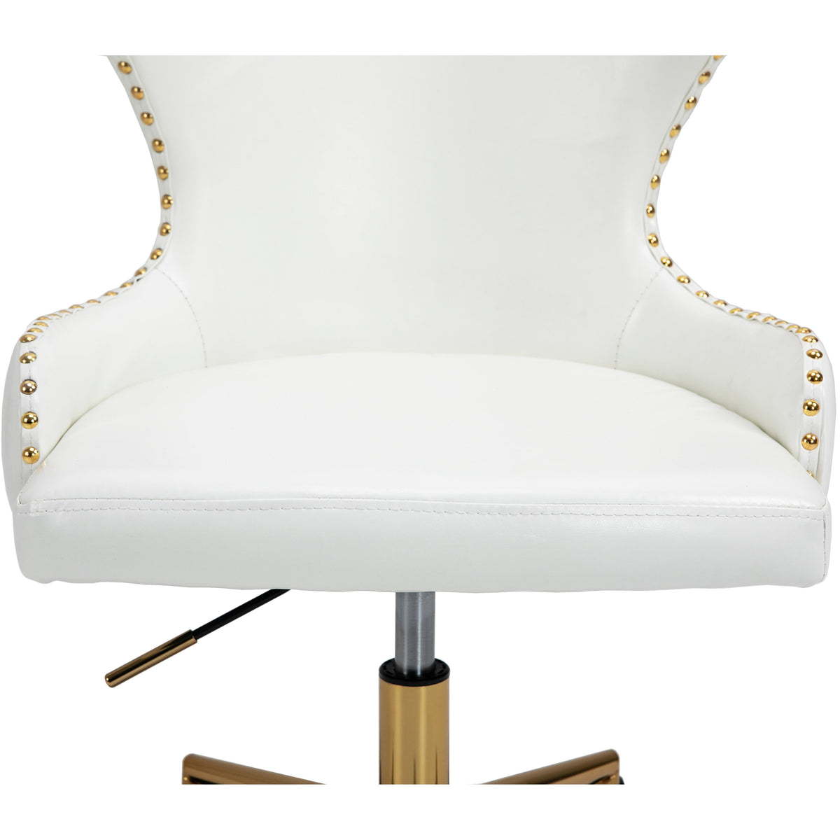 Meridian Hendrix White Vegan Leather Office Chair