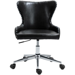 Meridian Hendrix Black Vegan Leather Office Chair