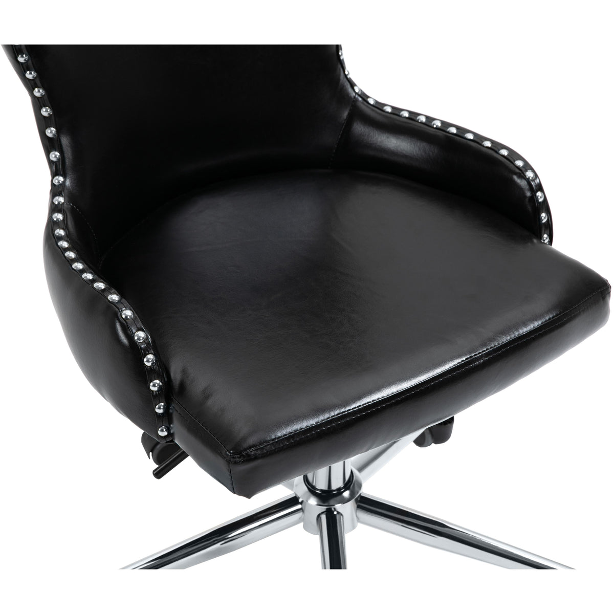 Meridian Hendrix Black Vegan Leather Office Chair