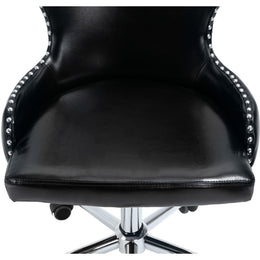 Meridian Hendrix Black Vegan Leather Office Chair