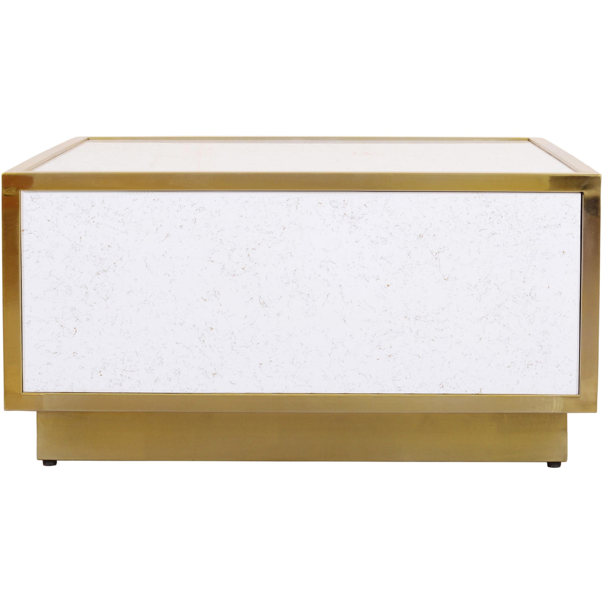 Meridian Glitz White Faux Marble Coffee Table
