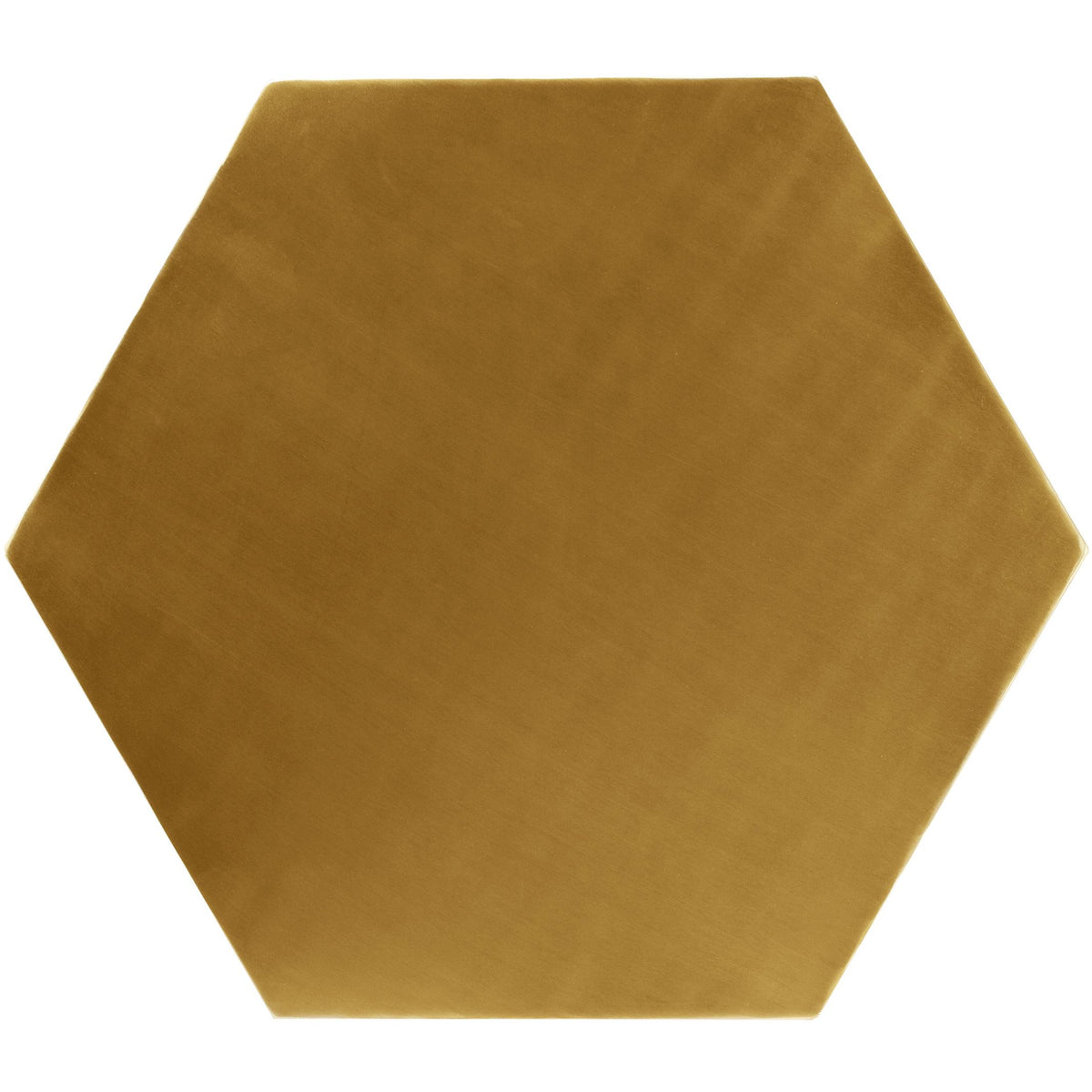 Meridian Hexagon Brushed Gold End Table