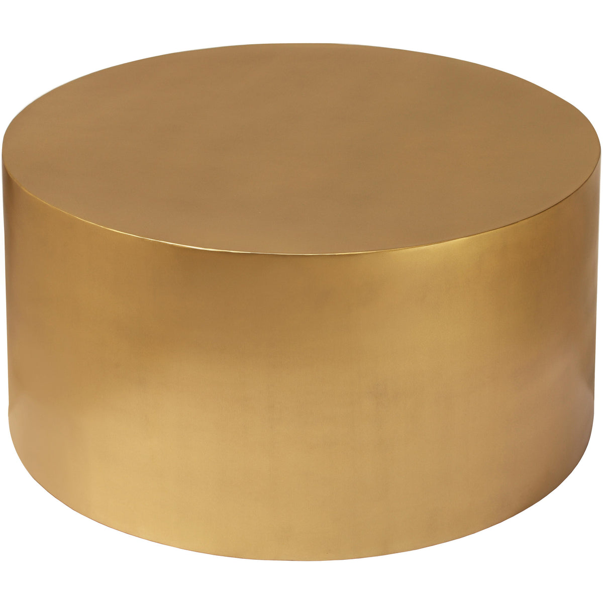 Meridian Cylinder Brushed Gold Coffee Table