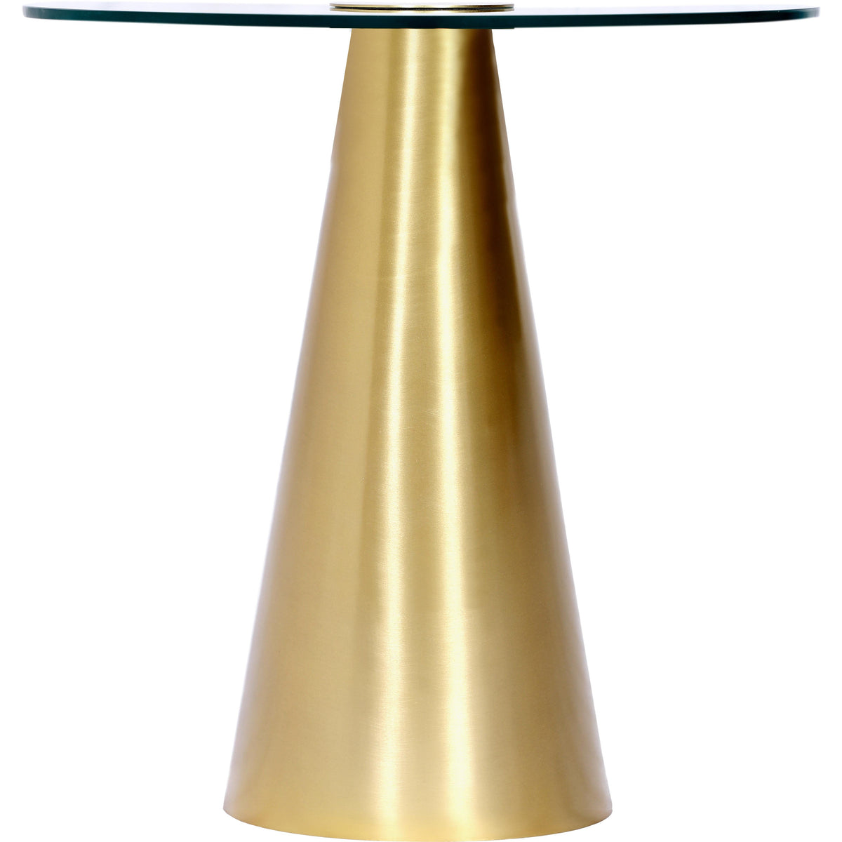 Meridian Glassimo Brushed Gold End Table