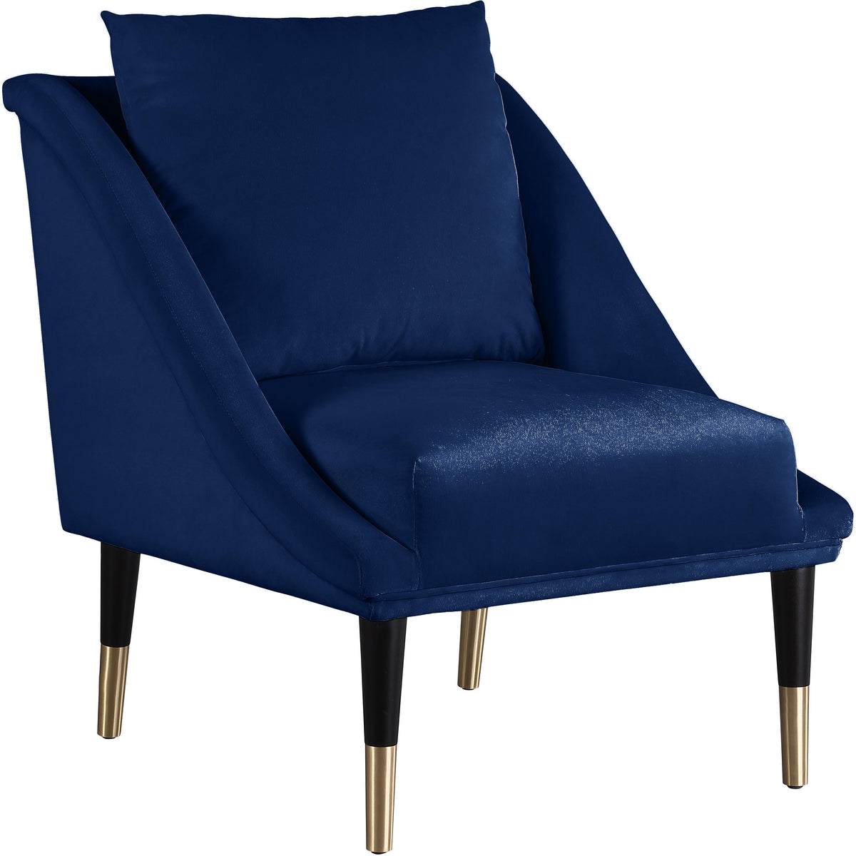 Meridian Elegante Navy Velvet Accent Chair