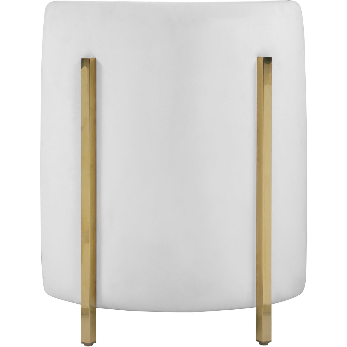 Meridian Rotunda Cream Velvet Accent Chair
