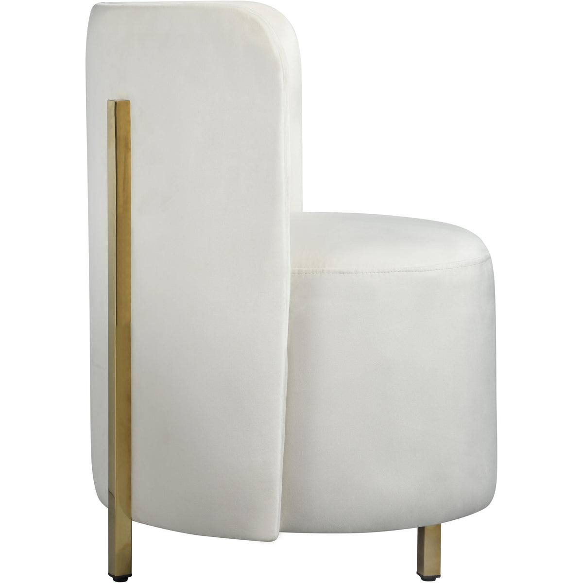 Meridian Rotunda Cream Velvet Accent Chair
