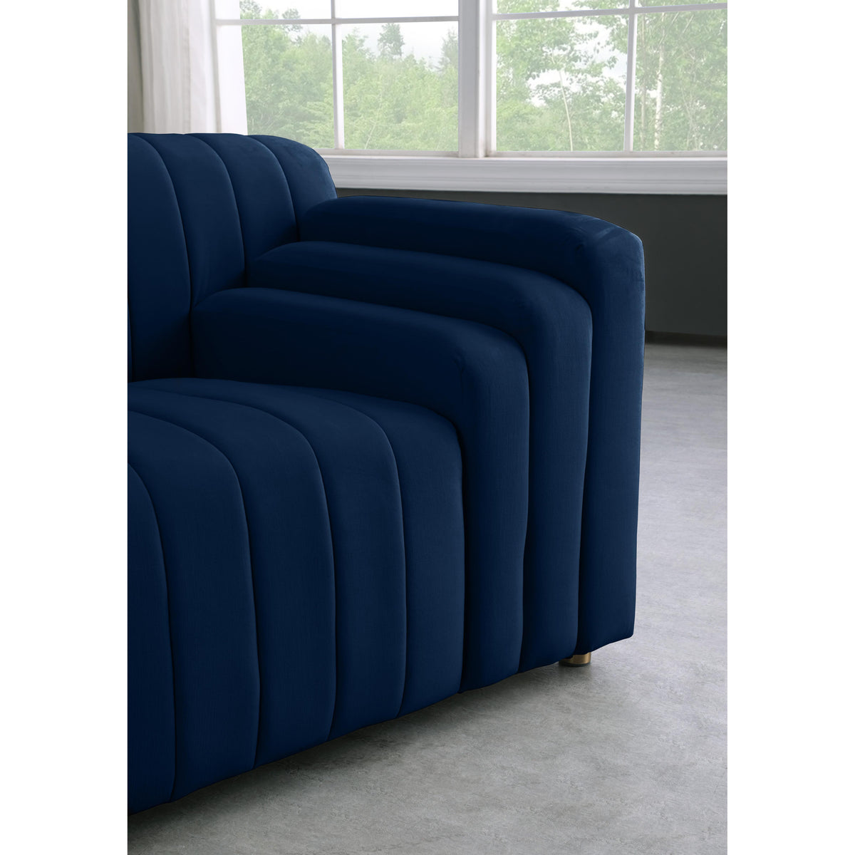 Meridian Naya Navy Velvet Chair