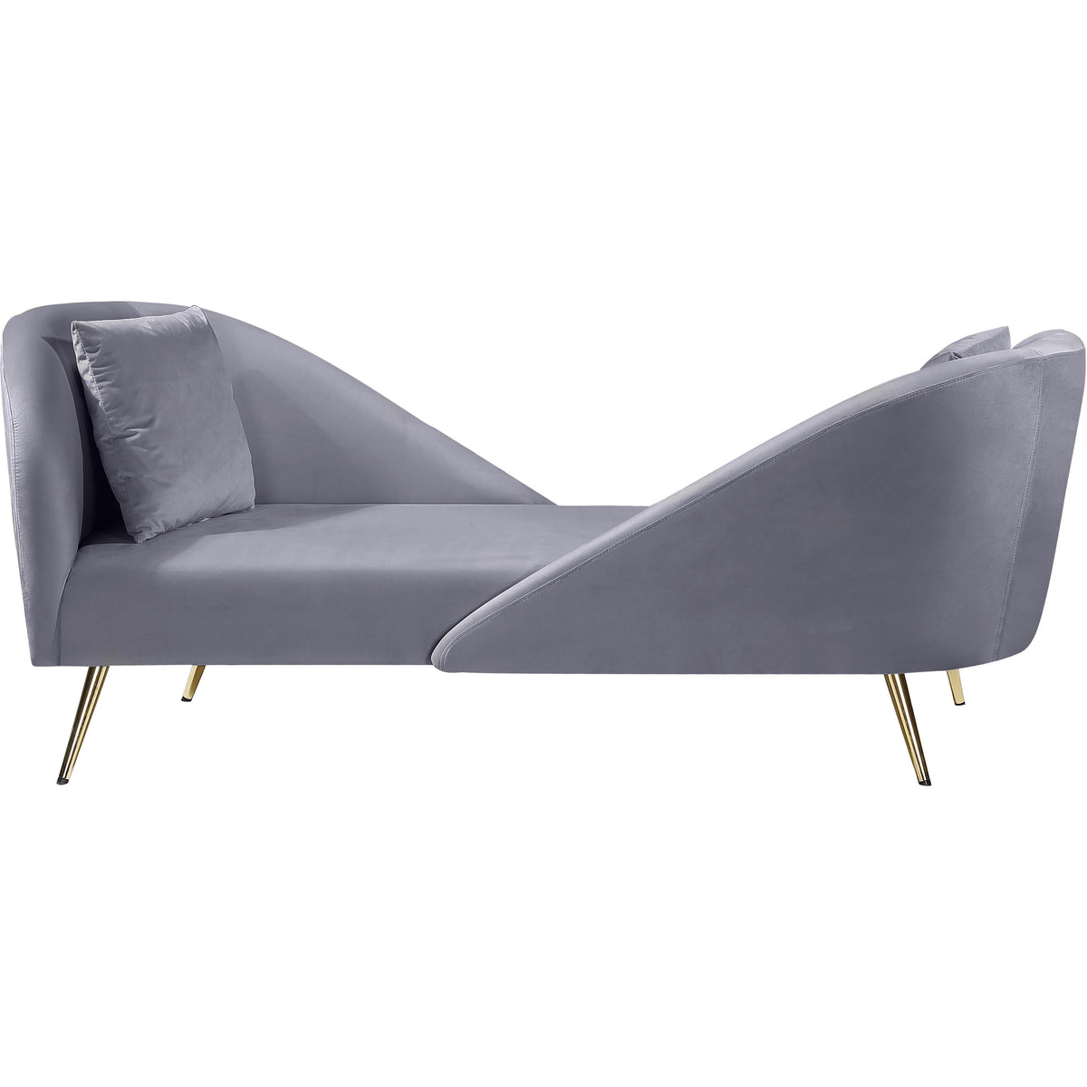 Meridian Nolan Grey Velvet Chaise