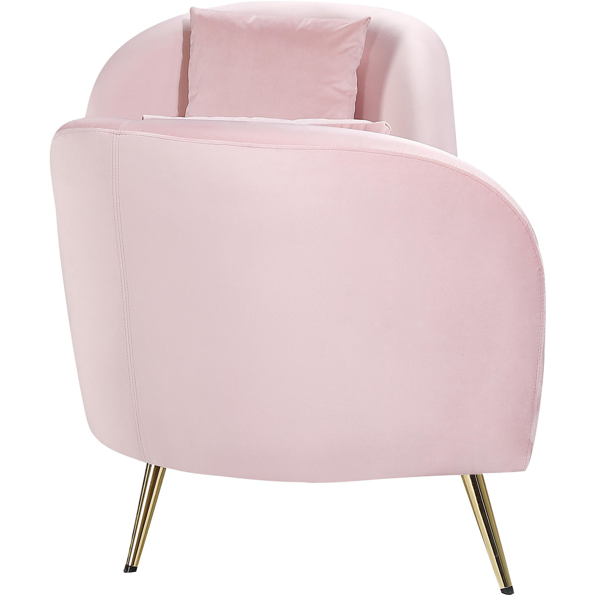 Meridian Nolan Pink Velvet Chaise