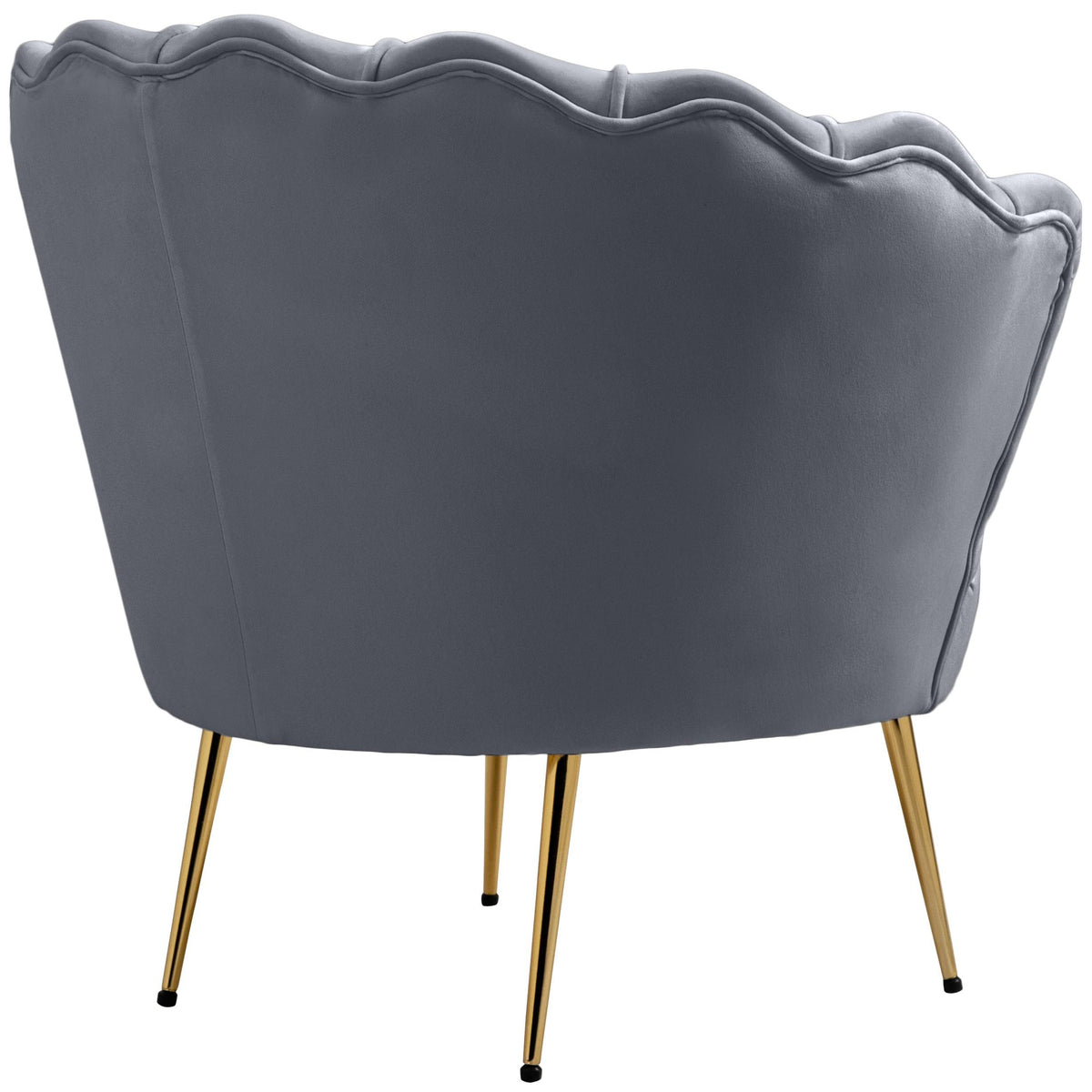 Meridian Gardenia Grey Velvet Chair