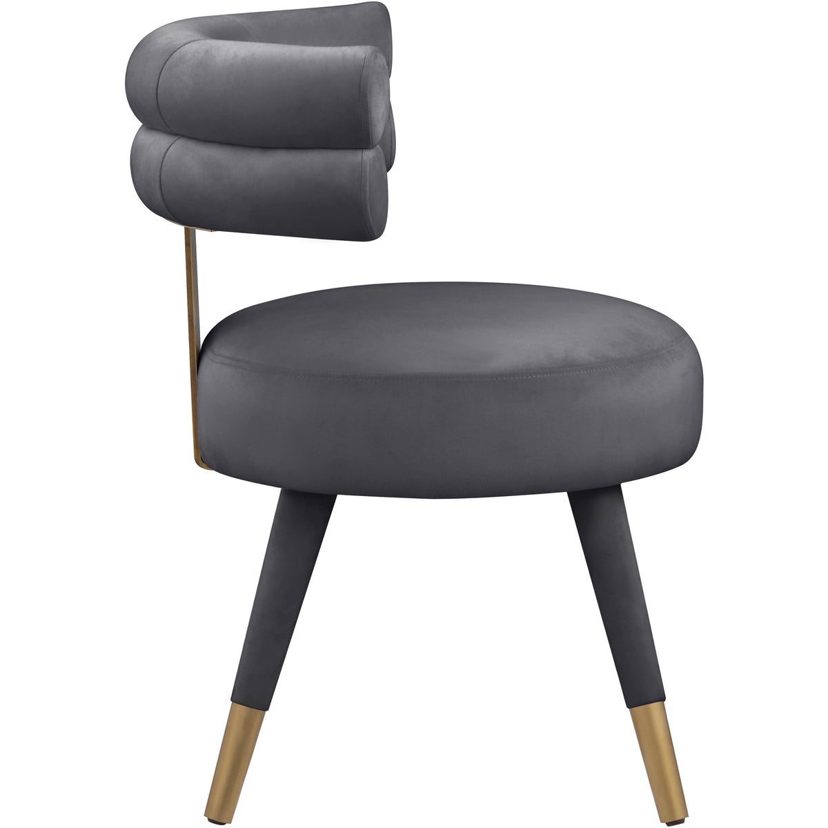 Meridian Fitzroy Grey Velvet Dining Chair