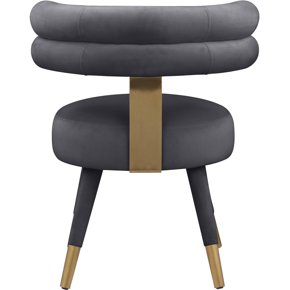 Meridian Fitzroy Grey Velvet Dining Chair