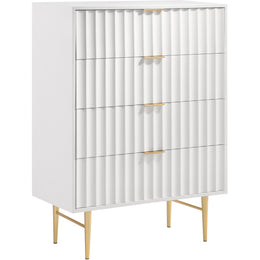 Meridian Modernist White Gloss Chest