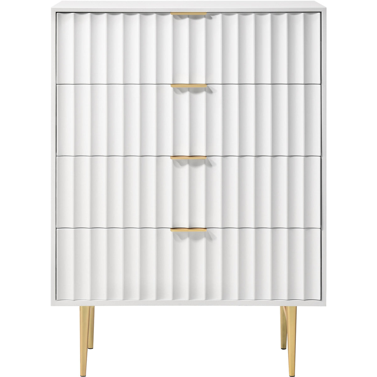 Meridian Modernist White Gloss Chest