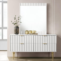 Meridian Modernist White Gloss Dresser
