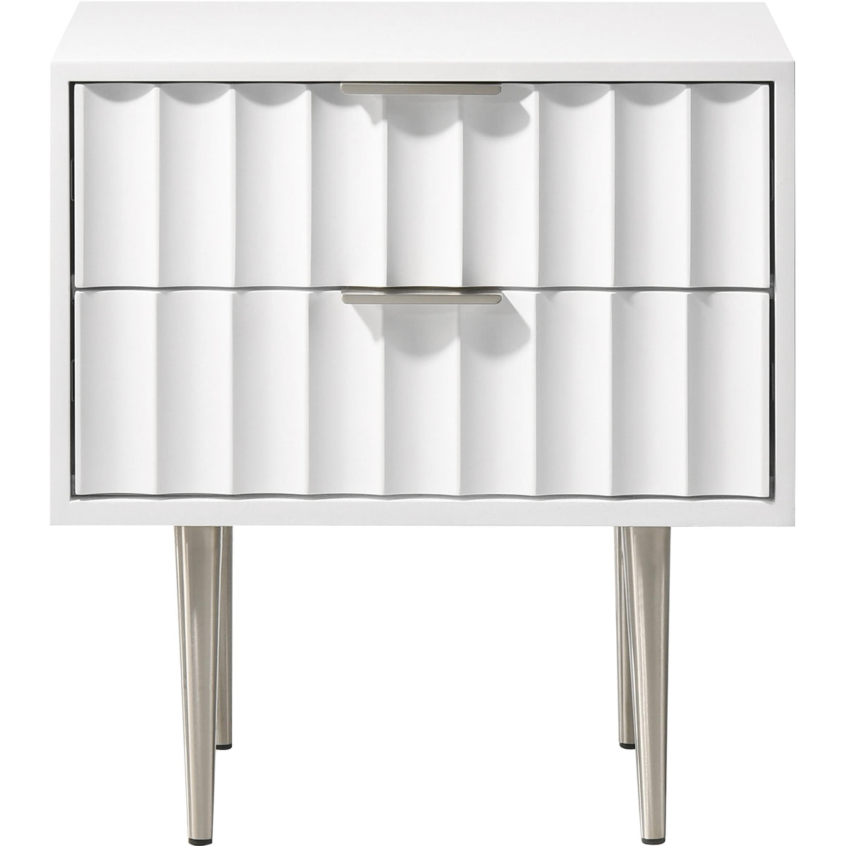 Meridian Modernist White Gloss Night Stand
