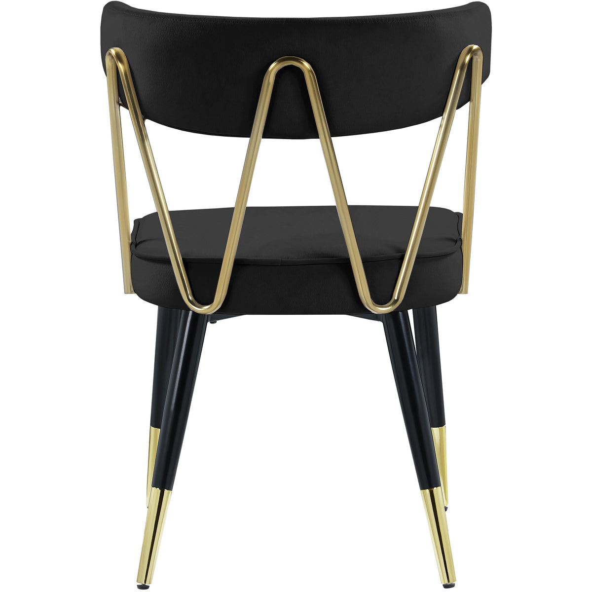 Meridian Rheingold Black Velvet Dining Chair