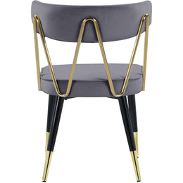 Meridian Rheingold Grey Velvet Dining Chair