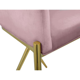 Meridian Xavier Pink Velvet Counter Stool