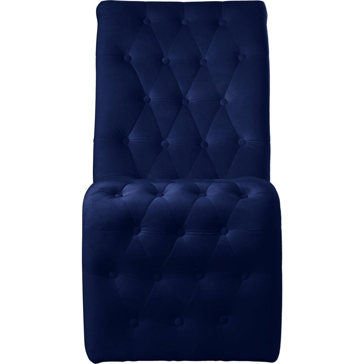 Meridian Curve Navy Velvet Dining Chair