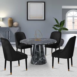 Meridian Omni Black Velvet Dining Chair