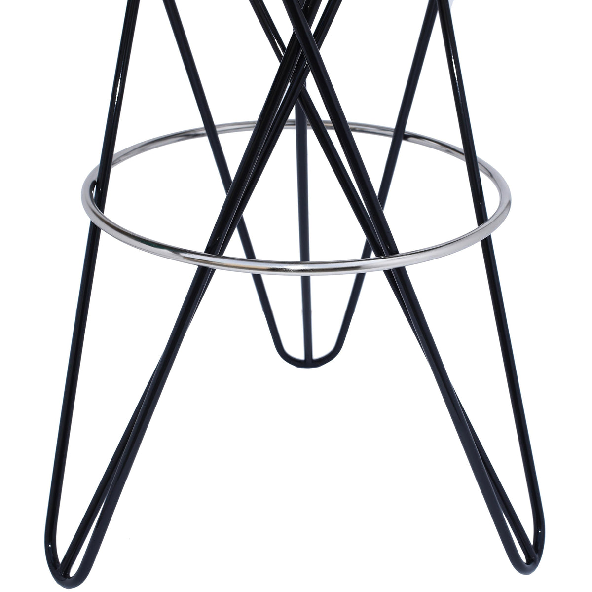 Meridian Mercury Black Iron Bar Stool