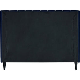 Meridian Eva Navy Velvet Full Bed
