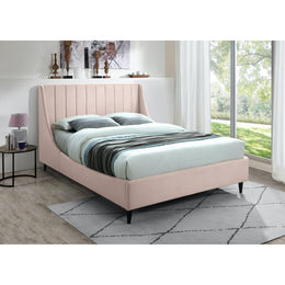 Meridian Eva Pink Velvet Full Bed