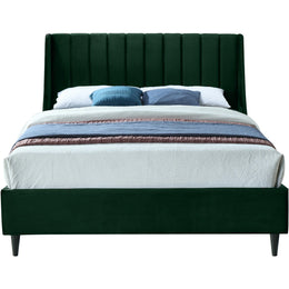 Meridian Eva Green Velvet Queen Bed