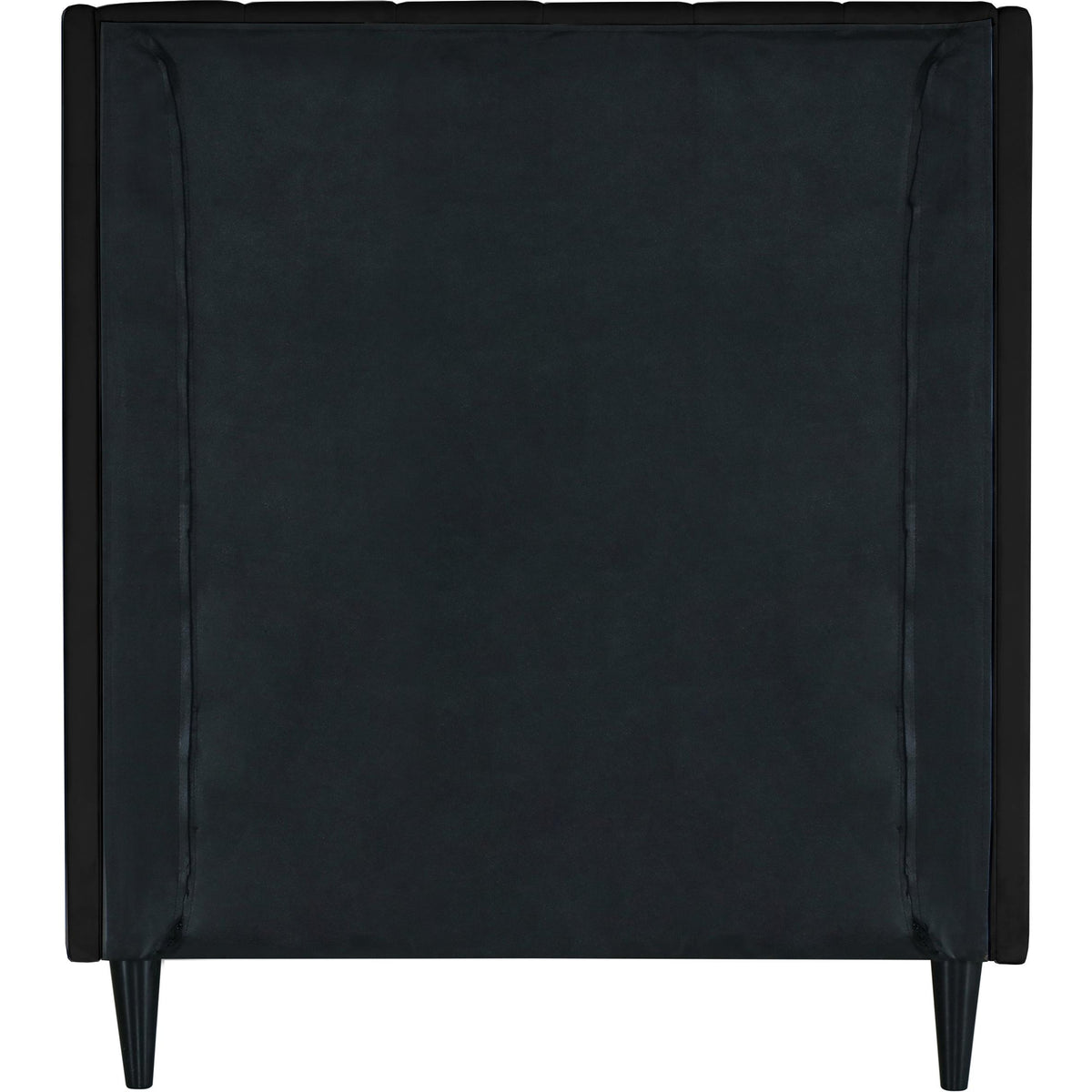 Meridian Eva Black Velvet Twin Bed