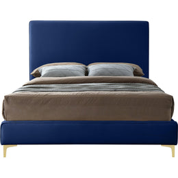 Meridian Geri Navy Velvet Full Bed