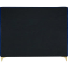 Meridian Geri Navy Velvet King Bed