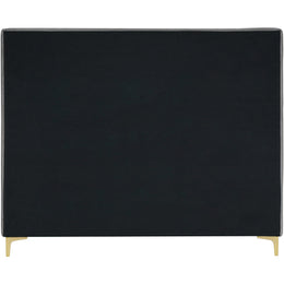 Meridian Geri Grey Velvet Queen Bed