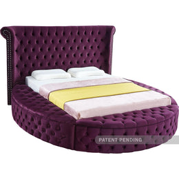 Meridian Luxus Purple Velvet King Bed