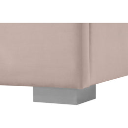 Meridian Nora Pink Velvet Full Bed