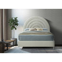 Meridian Rainbow Cream Velvet Full Bed