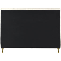Meridian Zara Cream Velvet Queen Bed (3 Boxes)