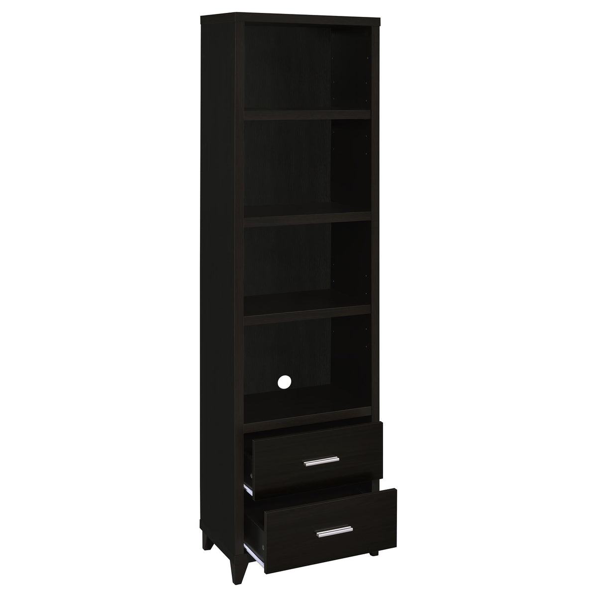 Laughlin 3-shelf Engineered Wood Media Tower Dark Pine