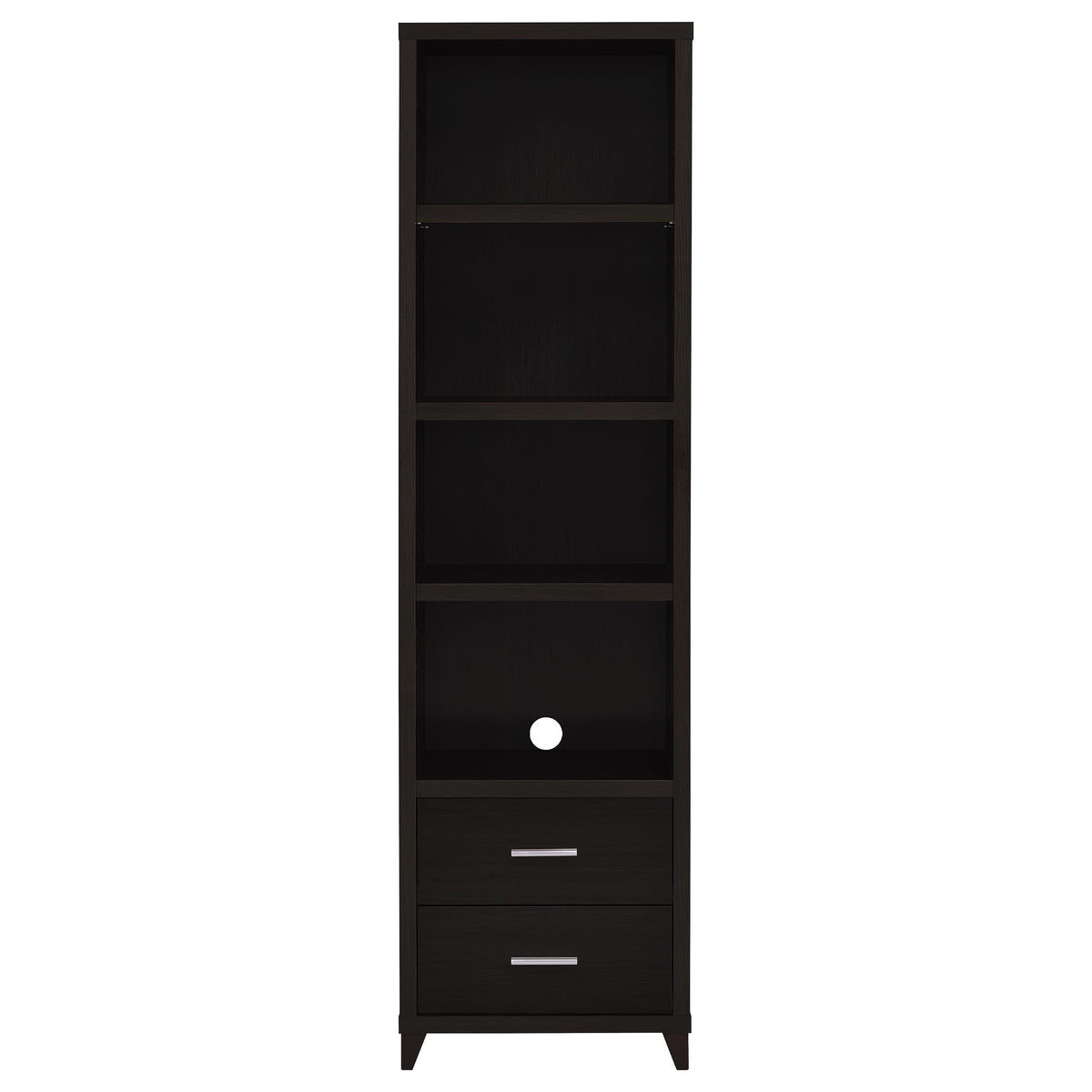 Laughlin 3-shelf Engineered Wood Media Tower Dark Pine