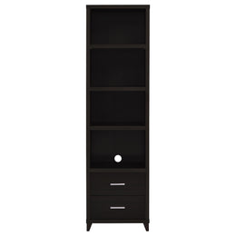 Laughlin 3-shelf Engineered Wood Media Tower Dark Pine