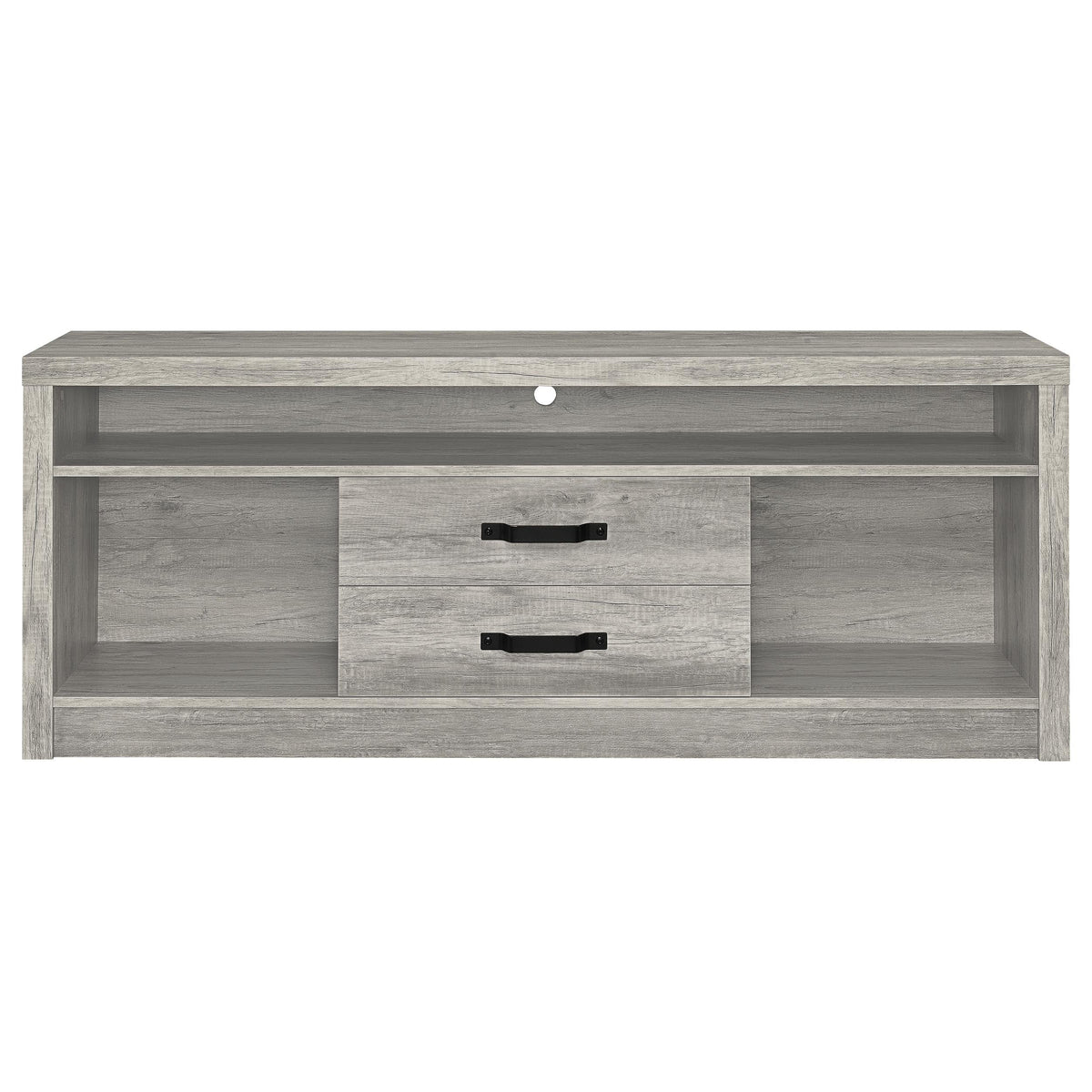 Burke 2-door Engineered Wood TV Stand Grey Driftwood